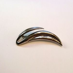 Signed Mjent Vintage Abstract Brooch